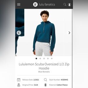 Lululemon Oversized Half Zip Hoodie